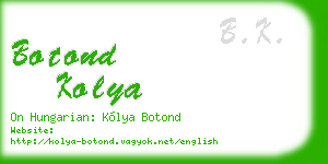 botond kolya business card